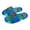 Blue, variant on Boys Girls Flashing LED Light Up Slippers Kids Cartoon Open Toe Slides Lightweight Sandals for Party & Daily Play Blue Size 4-4.5 Years