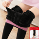 thumbnail image 2 of Leggings de terciopelo dorado grueso con forro polar, pantalones de algodón de terciopelo de cordero para mujer, mono, pantalones de pie, pantalones cálidos de cintura alta de invierno, 2 of 3