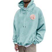 Rbaofujie Boys Hoodies Men's Hoodie Letter Rinted Pullover Long-sleeved Top Hooded Sweatshirts Oversized Sweater