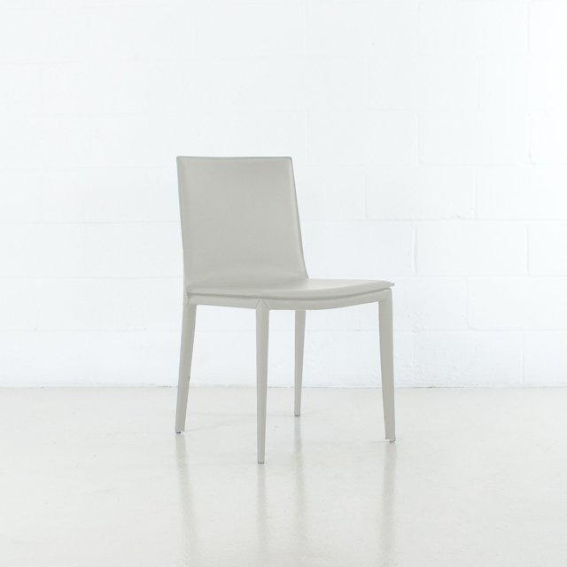 Hilton Modern Leather & Metal Side Chair - Contract Grade