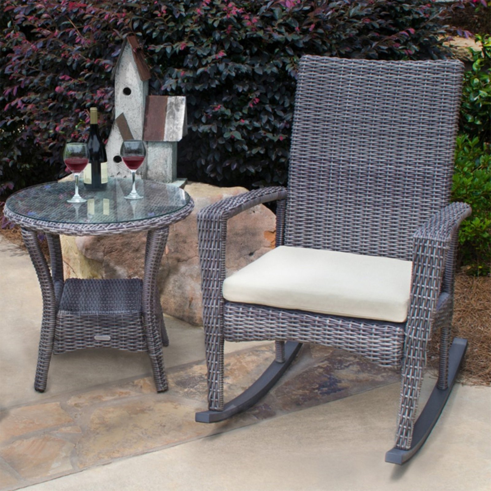 Tortuga Outdoor Bayview Wicker Rocking Chair with Cushion - image 4 of 11