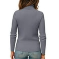 thumbnail image 3 of Dwralegc 2025 Sweaters for Women Turtleneck Sweater Long Sleeve Jumper Knitted Pullover Sweater Casual Cozy Wool Fall Winter Sweaters Dark Gray 2XL, 3 of 4