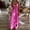 Hot Pink, variant on Lilgiuy Fashion Saving Womens Summer Casual Dresses Women Sexy Off Shoulder Sleeveless Casual Floral Printing Dress Long Dress
