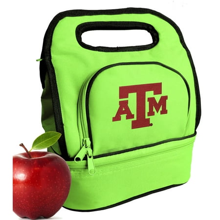 - TAMU Aggies Lunch Bags Green Texas A&M Lunch Tote Cooler w/ Two Sections!
