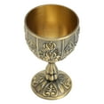 thumbnail image 3 of Copa de vino de metal en relieve con diseño de flores vintage, detalles exquisitos, copa de vino de metal para decoración del hogar, regalos de bronce., 3 of 14