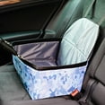 thumbnail image 5 of Water and Stain Proof Dog Car seats for Small Dogs - 15.75 x 12.6 x 9.85 Inches Dog Booster Seat with Removable, Adjustable Fastening Straps - Blue-Patterned, 5 of 6