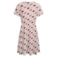 thumbnail image 5 of Eye Cartoon Eyelashes Dress Summer Street Style Dresses Female Short Sleeve Printed Sundress, 5 of 7