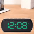 thumbnail image 7 of HBBKVI Alarm Clock, Voice Controlled Dual Alarm Digital Clock for Bedroom Living Room, Dimmable Snooze Digital Clock, Green, 7 of 7