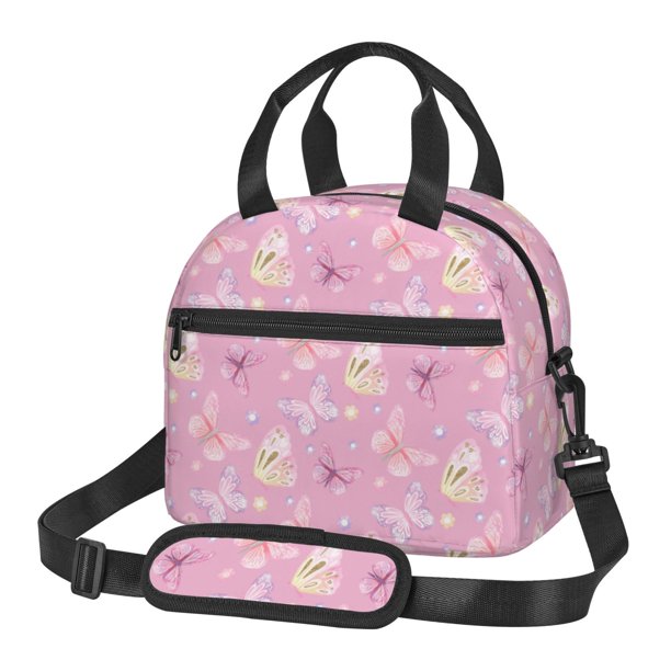 Balery Butterfly 1 Bolsa de Almuerzo Impresa, Caja de Almuerzo Reutilizable, Bolsa Térmica Aislada para Almuerzo, Bolsa Antiderrames