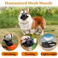 thumbnail image 5 of 2pcs Dog Muzzle, Soft Mesh Muzzle for Small Medium Large Dogs Labrador German Shepherd, Breathable Adjustable Muzzles for Biting, Chewing, and Scavenging, Allows Panting and Drinking, 5 of 8