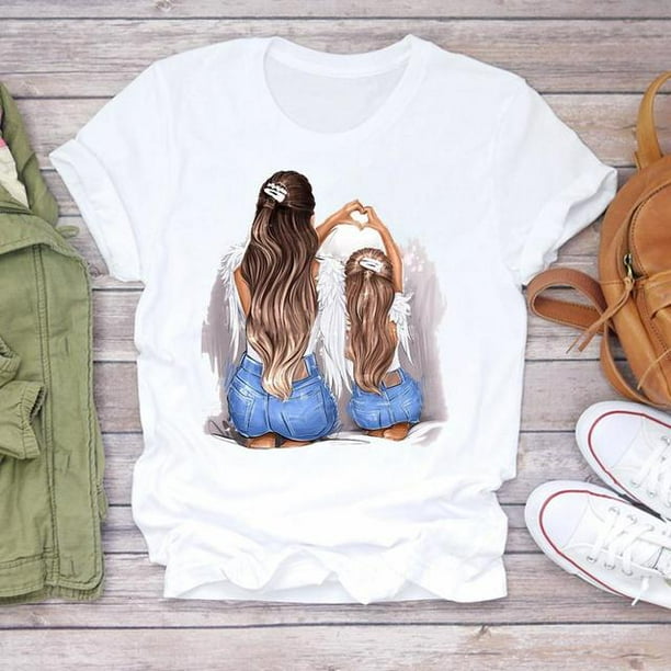 Mujeres dibujos animados Super Mom Life Momlife Mama madre verano estampado señora camisetas Top camiseta señoras mujeres gráfico camiseta femenina Tan Jianjun unisex