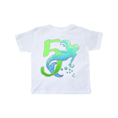 

Inktastic Fifth Birthday Mermaid Gift Toddler Boy or Toddler Girl T-Shirt