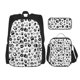 thumbnail image 1 of Balery Black Footprints Mochila Escolar 3 en 1 para Niños - Mochila Resistente con Lonchera Térmica y Estuche - Mochila Escolar para Niños y Niñas, 1 of 7