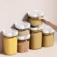 thumbnail image 7 of Shoreew Sealed Milk Powder Jar Transparent Flour Canister Airtight Cereal Container with Scoop Leakproof Food Storage Jar for Cupboard Countertop Pantry, 7 of 7