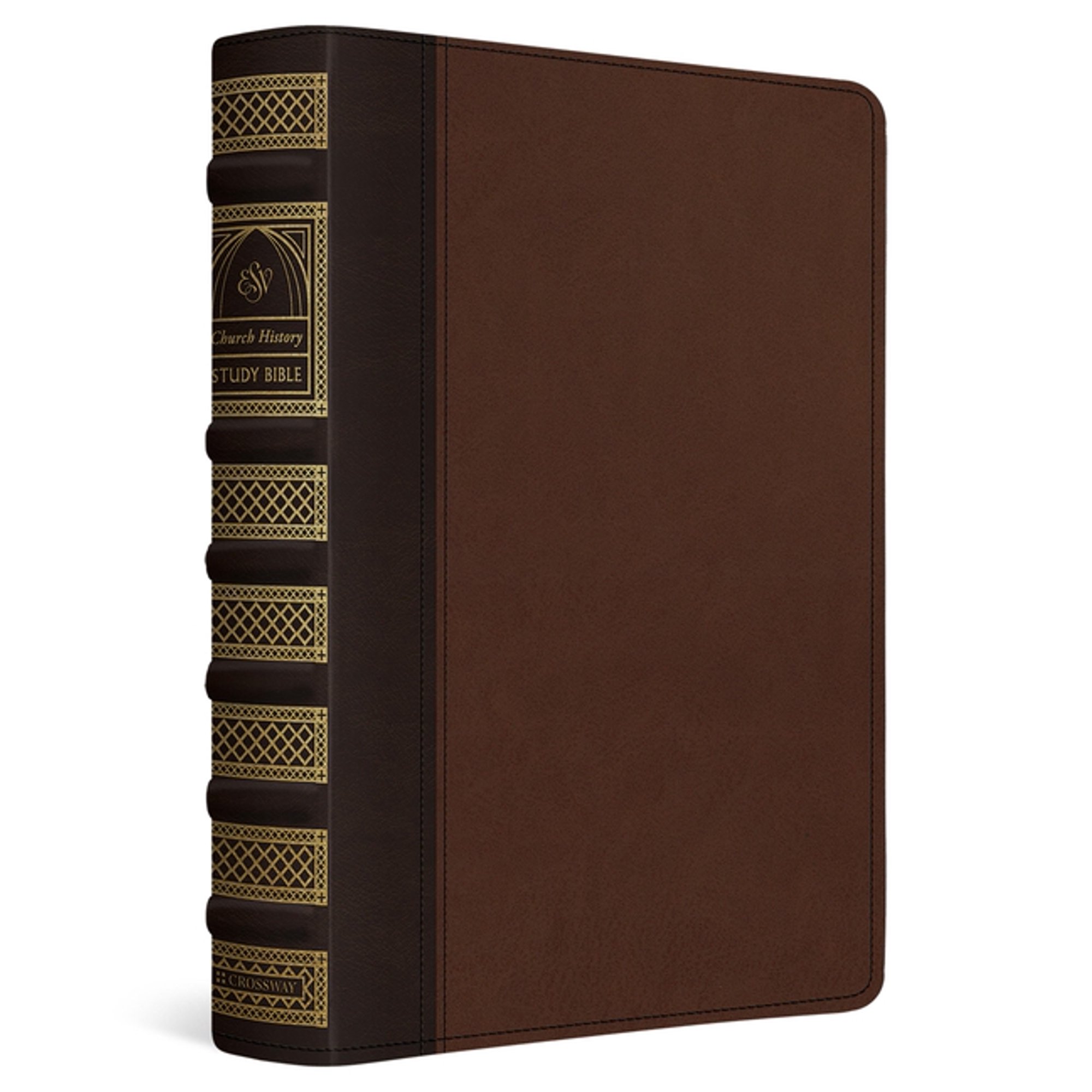 ESV Church History Study Bible: Voices from the Past Wisdom for the Present (Trutone Brown/Walnut Timeless Design) (Hardcover)