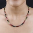 thumbnail image 3 of ILIANA AAA Multi-Tourmaline 18K Yellow Chunky Solid Real Gold Jewelry Beaded Necklace for Women Jewelry Size 18" Ct 65.19 Birthday Christmas Gifts for Women, 3 of 7