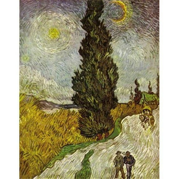 Hot Stuff 2083-16x20-GC Road With Cypresses Poster