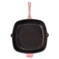 thumbnail image 6 of BergHOFF Neo 2pc Cast Iron 11" Grill Pan with Slotted Steak Press, Pink, 6 of 8