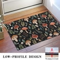 thumbnail image 3 of Brown Mushroom Daisy Black Pattern Door Rugs,Washable Non Slip Door Mats Indoor,Decorative Door Mats,Entry Mat Indoor for Entrance,Bedroom,Kitchen,Bathroom,16"x24", 3 of 6