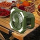 thumbnail image 5 of Ventilador de escritorio pequeño con batería para acampar, ventilador portátil de 3 velocidades para acampar, 4000 mAh, color negro y naranja, 5 of 5