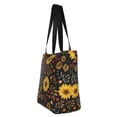 thumbnail image 2 of Kll Tote Bag For Women Sunflowers Leaves Print Shopping Grocery Reusable Bags For Office School Shopping Travel, 2 of 7