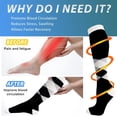 thumbnail image 2 of 7 pares de calcetines de compresión médicos para mujeres y hombres, calcetines hasta la rodilla de soporte para correr, enfermeras, viajes, 7/8 pares, 2 of 5