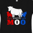 thumbnail image 4 of Inktastic Red, White and Moo Boys or Girls Toddler T-Shirt, 4 of 5