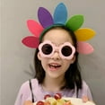 thumbnail image 3 of comerut Colorful Sun Flower Decor Headband Elastic Design Kids Hairband Christmas Makeup Daily Party Hair Accessories, 3 of 7