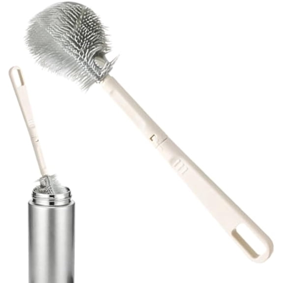 Bottle Brush, Flexible Detachable 360 Cleaning Tool with Long Handle Design, Baby Bottle Scrubber Brush with Soft Bristles Cleaner, Washing Accessory for Cup Mug Flask Tumbler Wine Decanter, Cleaning