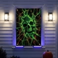 thumbnail image 6 of Halloween Fluorescent Window Banner 31.5 x 47.2 Inches Glow in Dark Window Cover with Skull Pumpkin Design Hanging Scary Decor for Home, 6 of 6