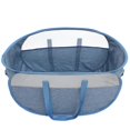 thumbnail image 3 of Collapsible Laundry Hamper with Handles for Storage Use Dark Blue Cationic Cloth 27.5x16x31.5 inches, 3 of 5