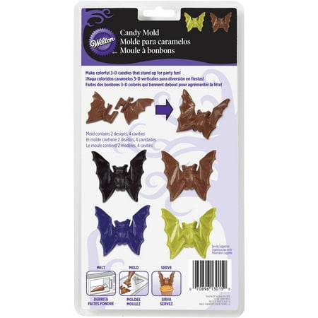Wilton 4 Cavity Candy Mold Bat 2115 0015