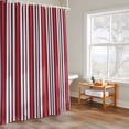 thumbnail image 4 of Colored Stripes Shower Curtain, Abstract Red White Black Vertical Stripe Modern Waterproof Shower Curtain Set with 12 Hooks Lightweight Bath Curtains Fabric Bathroom Decor 36x72 Inches, 4 of 9