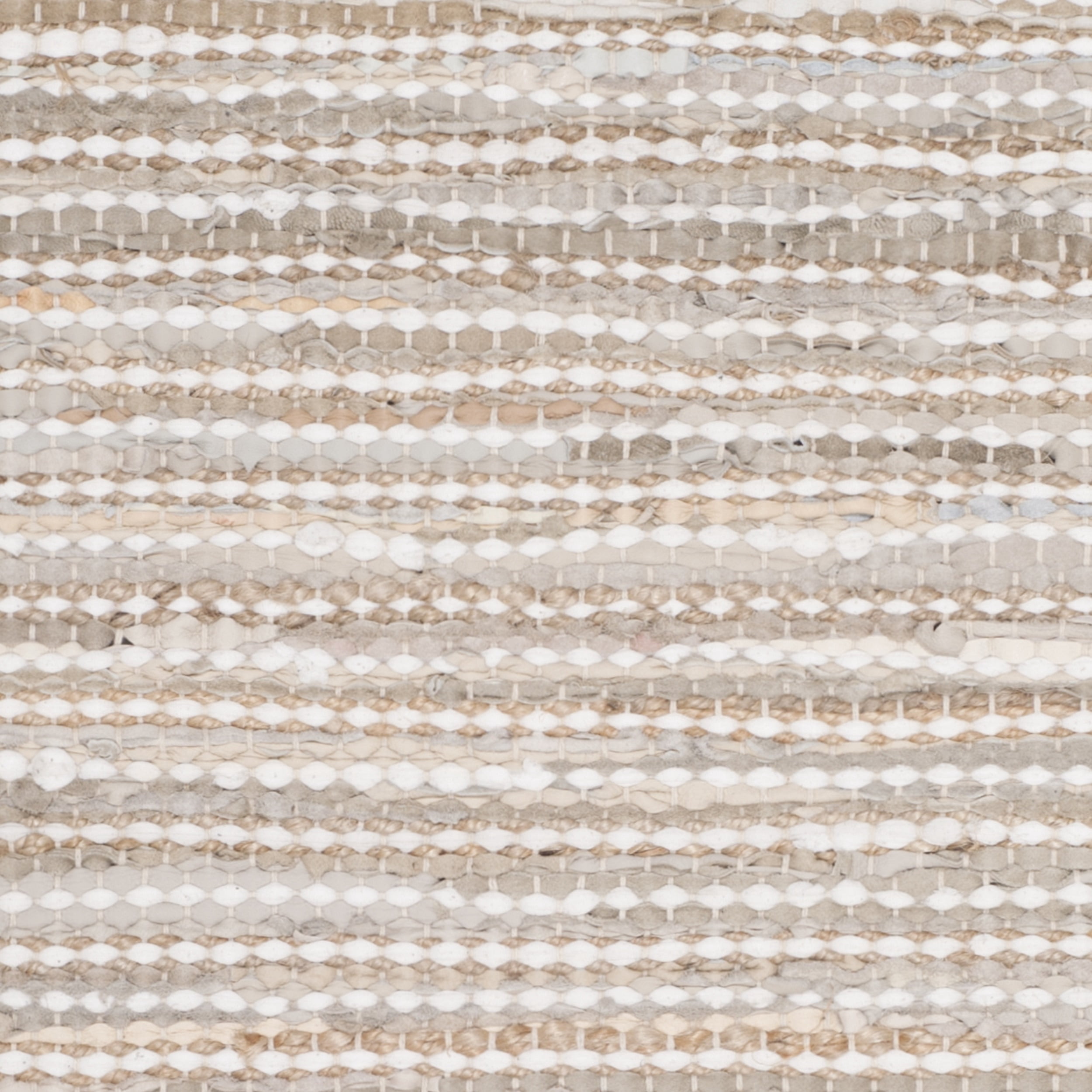 SAFAVIEH Vintage Leather Aaron Stripe Fringed Area Rug, Beige/Multi, 6' x 9'