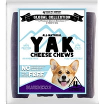 Texas Pet Company Global Collection Blueberry Flavor Yak Cheese Chew Treats for Dogs, Large Bag (4 Pack)