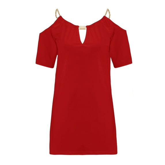 Qmyliery Women's Fashion Summer Solid Color Short Sleeve Cold Shoulder Hollow Tops
