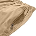 thumbnail image 6 of Men's Hiking Cargo Shorts Quick Dry Golf Outdoor Work Shorts with Zipper Multi Pocket for Fishing Travel Casual Fit Khaki XL, 6 of 9