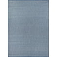 thumbnail image 1 of Couristan 10011212510092T 5 ft. 10 in. x 9 ft. 2 in. Recife Saddlestitch Power Loomed Rectangle Area Rug - Champagne & Blue, 1 of 1