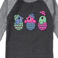 thumbnail image 3 of Instant Message - Chicks In Eggs - Toddler And Youth Raglan Graphic T-Shirt, 3 of 5
