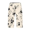 thumbnail image 3 of Bermuda Shorts for Women Knee Length Cotton Linen Wide Leg Summer Shorts High Waisted Loose Fit Casual Trousers Brown 5XL, 3 of 5
