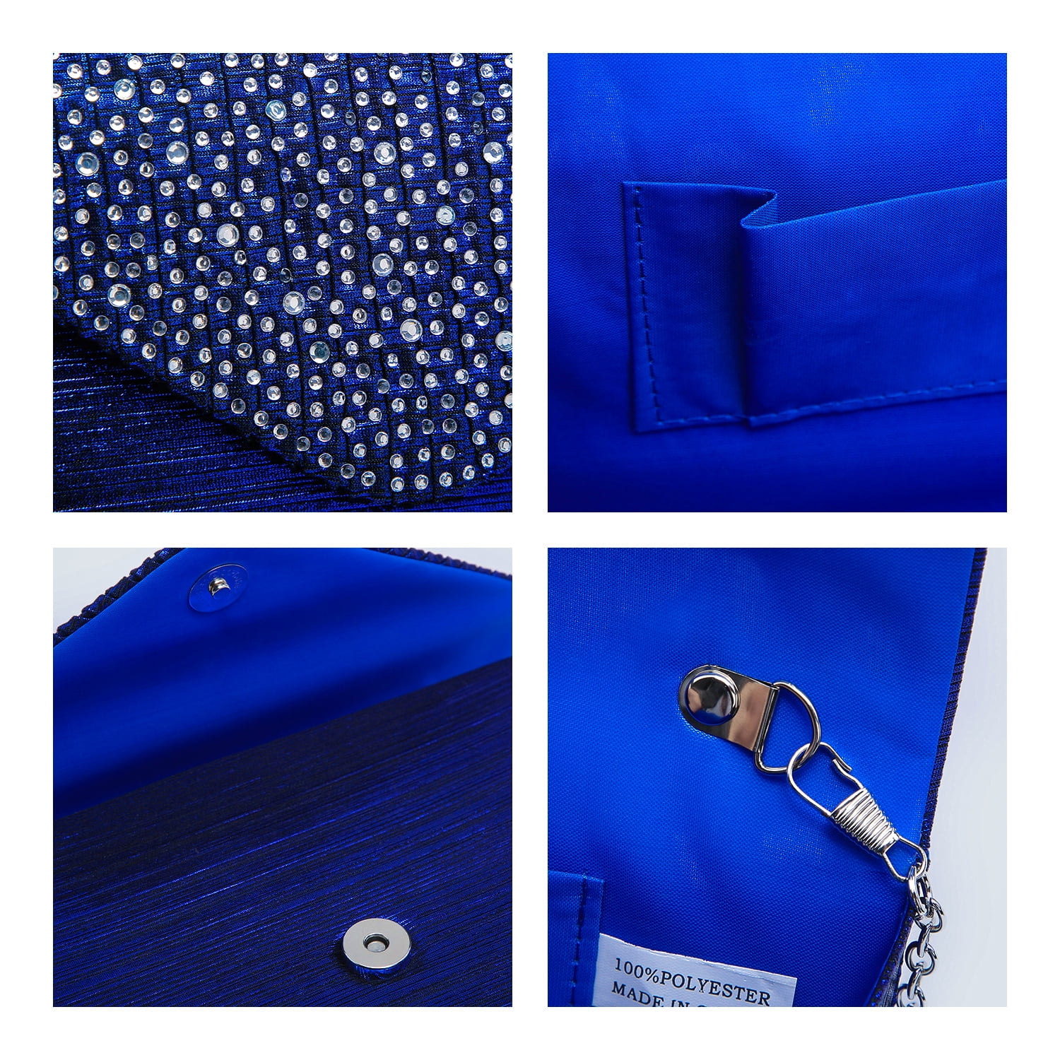 Dasein Women's Evening Bags Envelope Handbag Party Prom Clutch Purse Shoulder Cross Body Bag