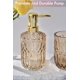 thumbnail image 4 of Juego de accesorios de baño LaMarriti Brown, 5 piezas, vidrio transparente, 4 of 7