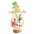 thumbnail image 2 of Adorno de madera de Navidad Papá Noel Muñeco de nieve Elk Craft Decoración de mesa de Navidad - Sombrero verde Muñeco de nieve Kuyhfg Sin marca, 2 of 2