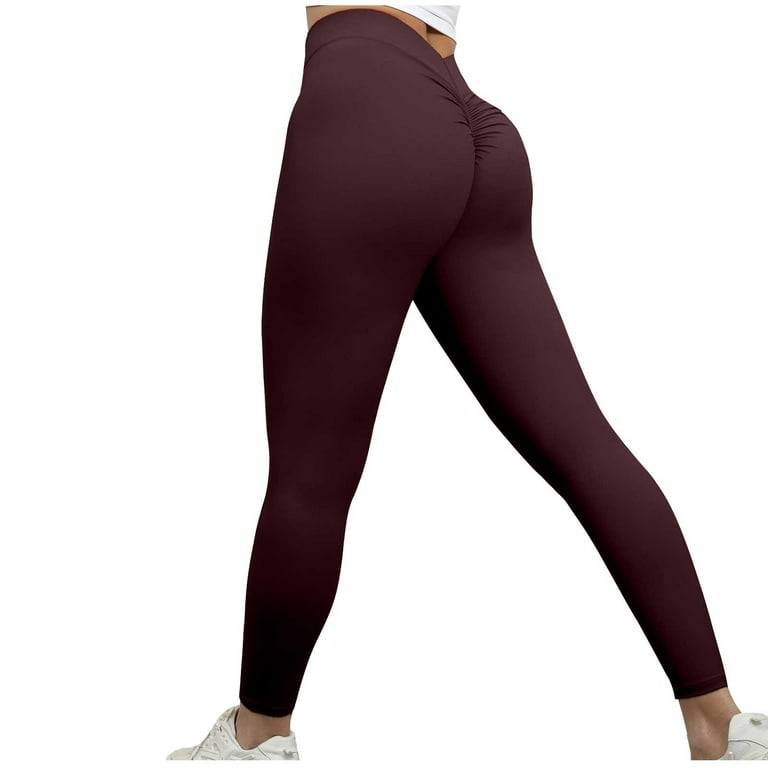Gaecuw Leggings for Women Slim Fit Scrunch Long Pants Pull On