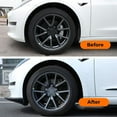 thumbnail image 3 of 4PCS Car 3D Disc Brake Caliper Cover, Front Rear Aluminum Alloy Stylish Design Easy Installation Guard Protector Cover Replacement Kit for  Model, Y 19 20in Wheels Hub, 3 of 7