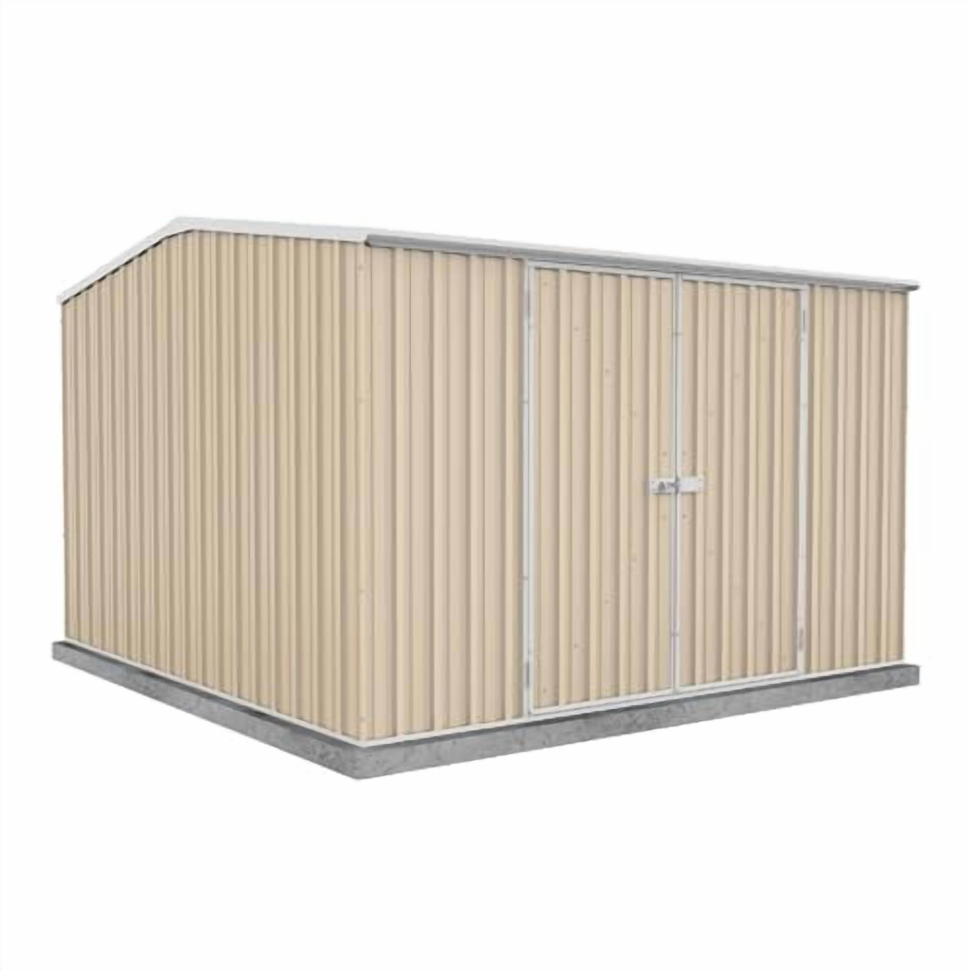 Absco AB1008 10 x 10 ft. Premier Metal Storage Shed, Classic Cream