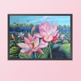 thumbnail image 3 of Punto de cruz completo 11CT Lotus estampado bordado DIY Kits de costura arte hecho a mano Likrtyny Oficina Multiescena Multifunción, 3 of 9