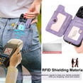 thumbnail image 3 of 13 Pro Case,Card Holder Wallet for iPhone 13 Pro Case,Ring Holder Stand,RFID-Blocking,Wrist Strap,Camera Protector,Leather Magnetic Protective Flip Cover for iPhone 13 Pro Cases (Purple), 3 of 15