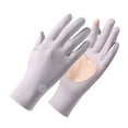 thumbnail image 2 of Mdesiwst 1 Pair Sun Full Finger Gloves Hollow Breathable Touch Screen Design Soft Friendly to Skin UV proof Sports Gloves, 2 of 7