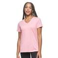 thumbnail image 4 of Expert Brand Women's USA-Made MoCA V-Neck Cotton Blend T-Shirt, Pale Pink, Medium, 4 of 8